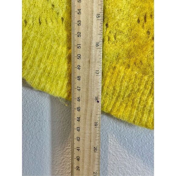 Part Two Ninellpw Wool Alpaca Blend Knitted Button Up Yellow Cardigan Womens XS - Picture 9 of 11